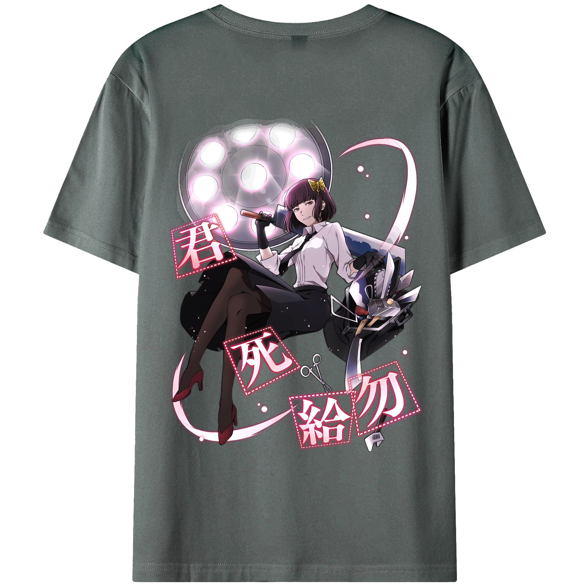 （画像用） 文豪ストレイドッグス Bungo Stray Dogs 綿100％ メンズ半袖Tシャツ（バックプリント） 通気性